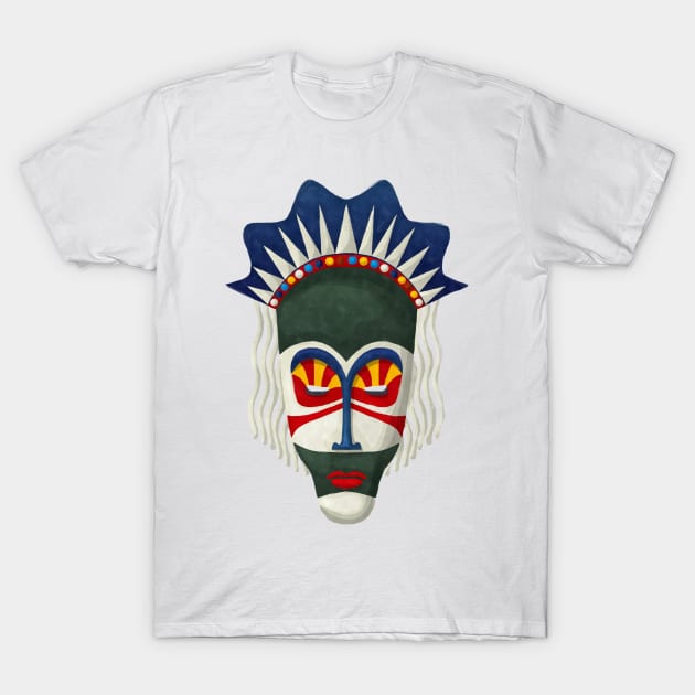 Watercolor tribal mask T-Shirt by lirch